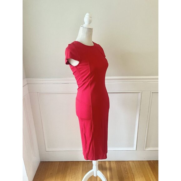 Felicity & Coco Red Bodycon Dress S With Full Back Zip - Picture 6 of 8